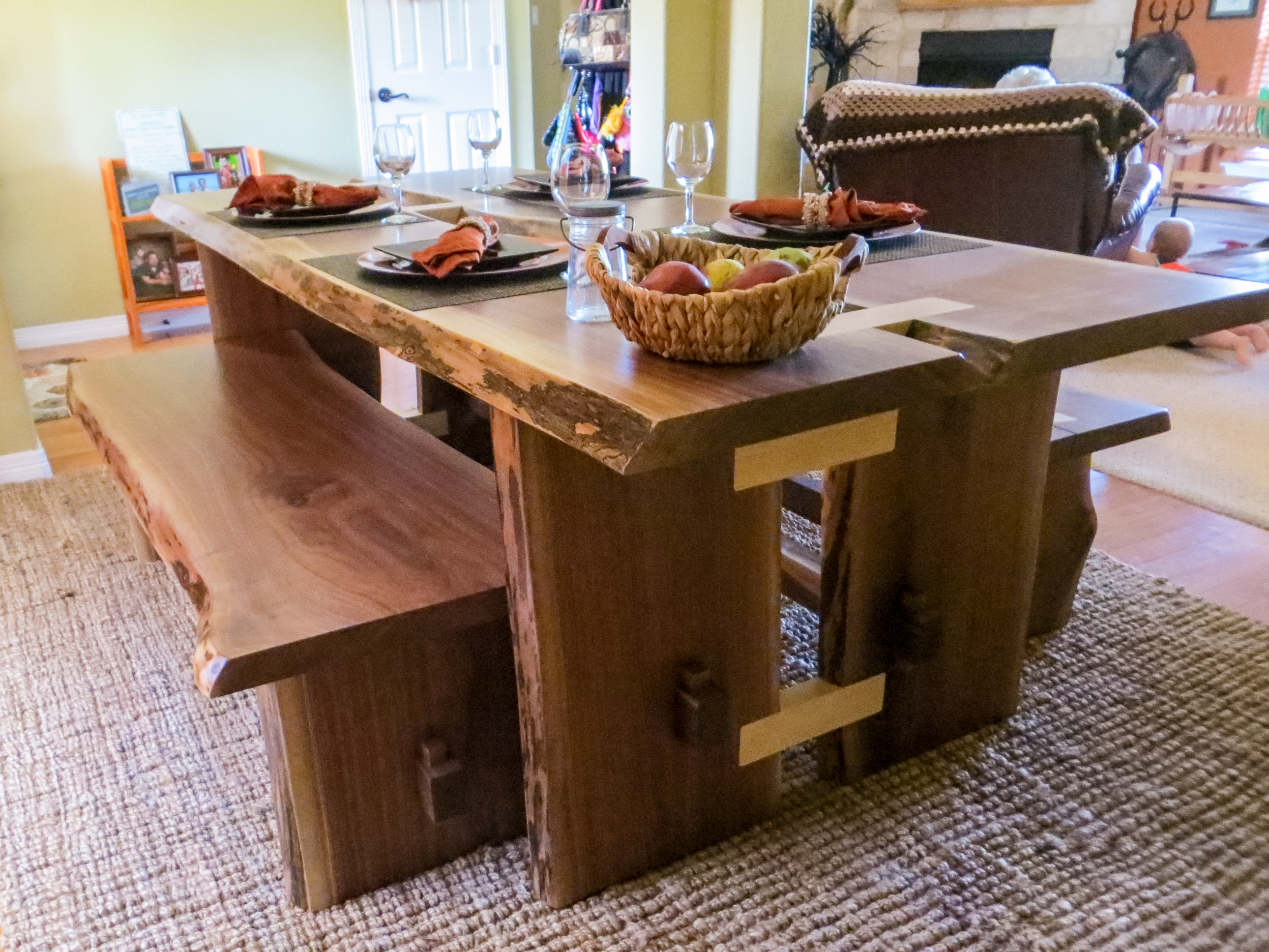 Finished Live Edge Slab Table
