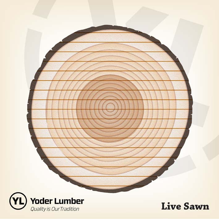 Saw Cuts Graphic Live Sawn